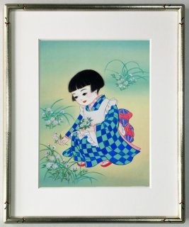 大正ロマン,昭和レトロ,少女画,絵画,通販は喜翔おひめさまＳＨＯＰ