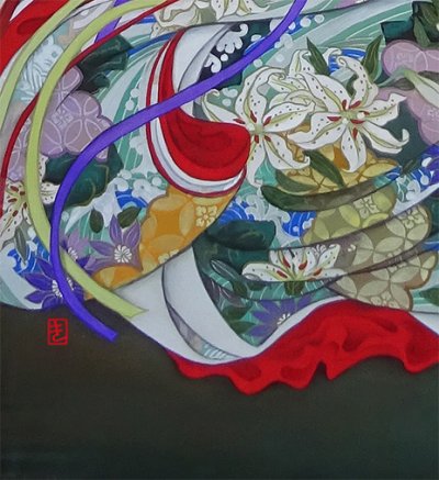 画像2: 歌舞伎連作「雲の絶間姫-くものたえまひめ」パネル貼り