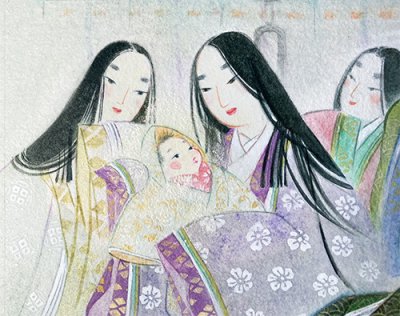 画像1: 平安連作「かぐや姫」太子サイズ額入り
