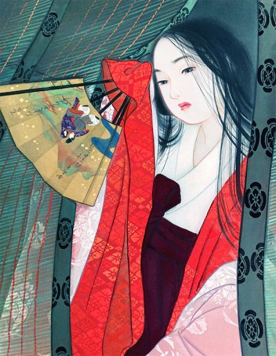 画像1: 連作平安不良少女「白河院の姫君」縦長額入り